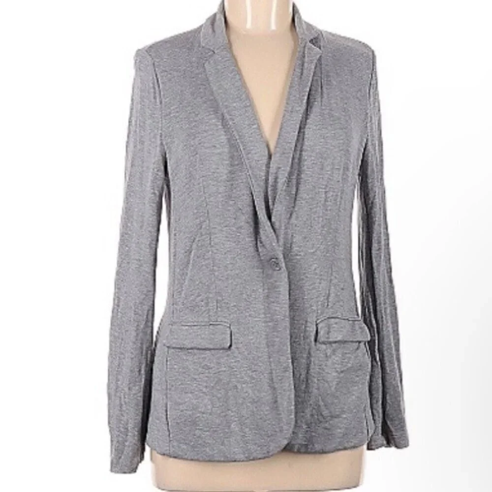 Magaschoni women Cardigan sweater M cozy soft casual office vacation y2k gray